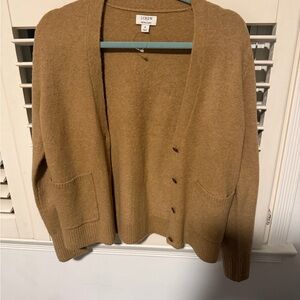 J. Crew Women's Tan Cozy Cardigan Sweater